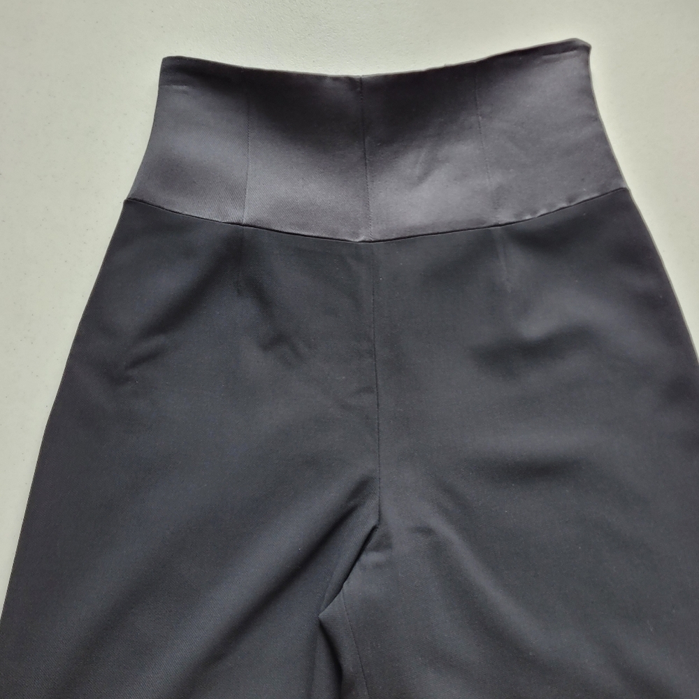 SM Ron Leal Black Wool Wide Leg Pants High Waist Made in Canada - Picture 2 of 12